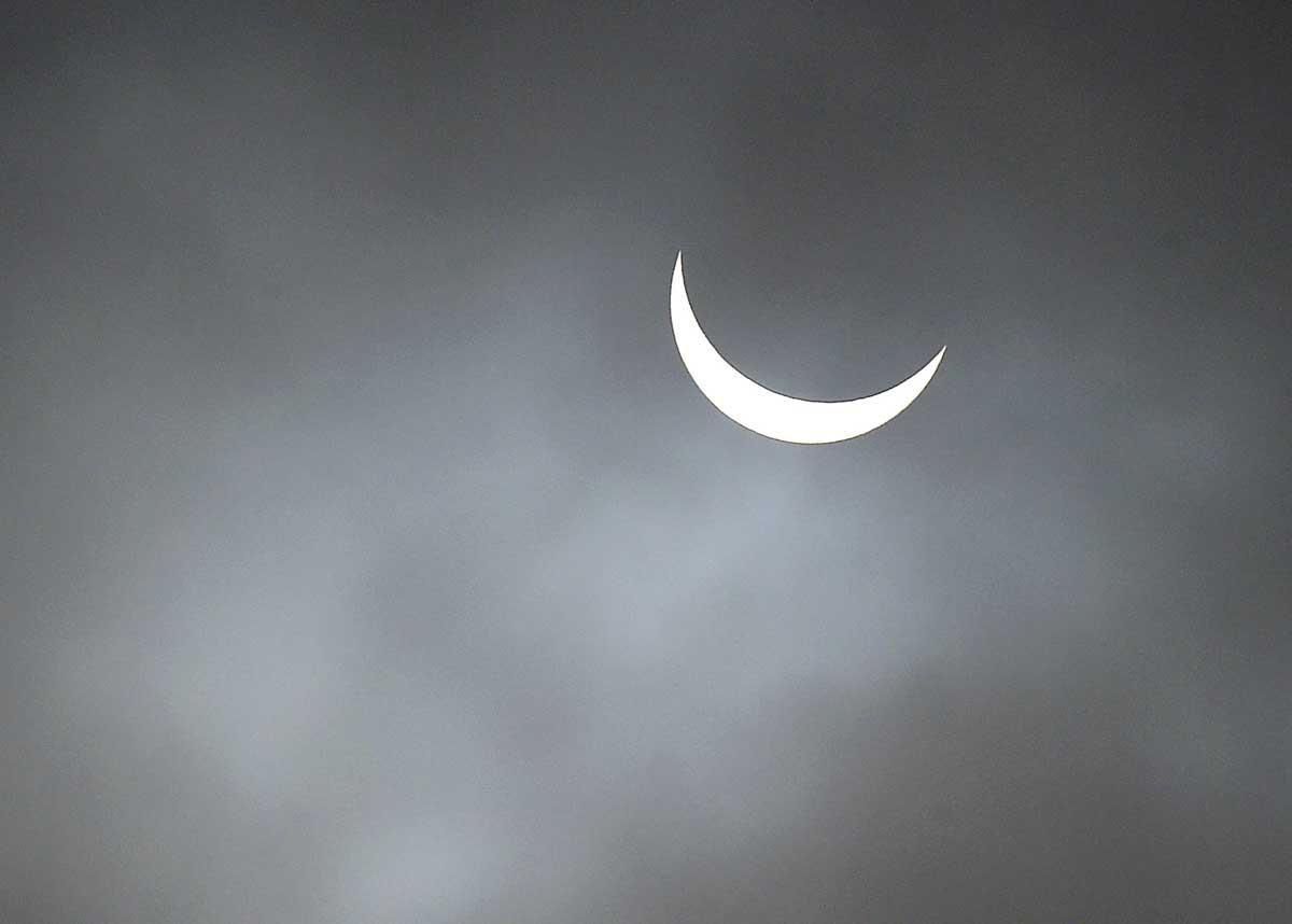 The eclipse could be seen in Weymouth. This picture was taken by Finnbarr Webster at the Dorset Echo.
