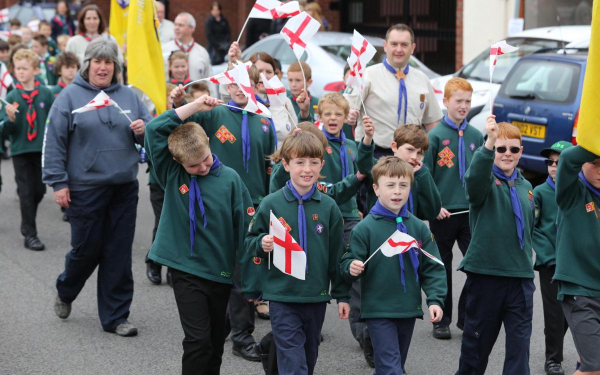 Pictures of the St George's Day scouts parade in Poole by Corin Messer