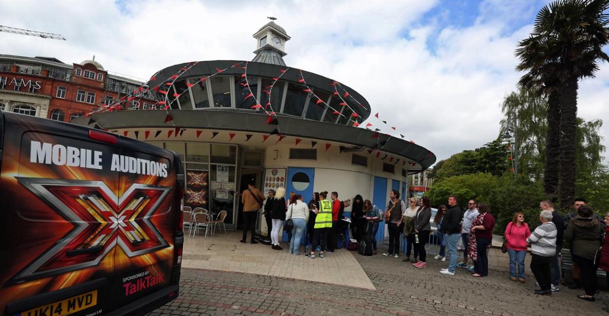 X Factor auditions at the Obscura Cafe in Bournemouth