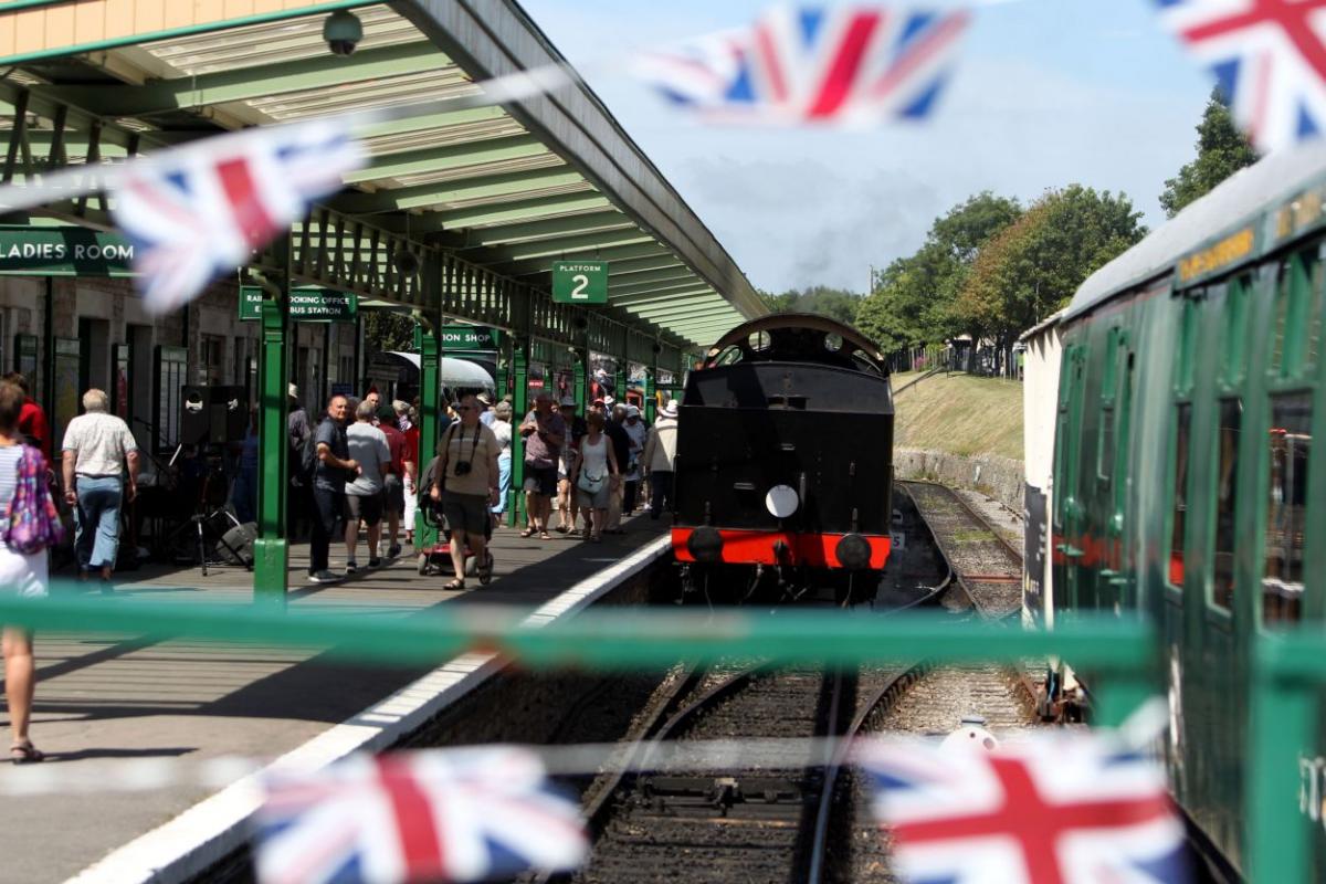 Volunteers from Swanage Railway marking Armed Forces Day with the Purbeck at War event. Picture by Sam Sheldon