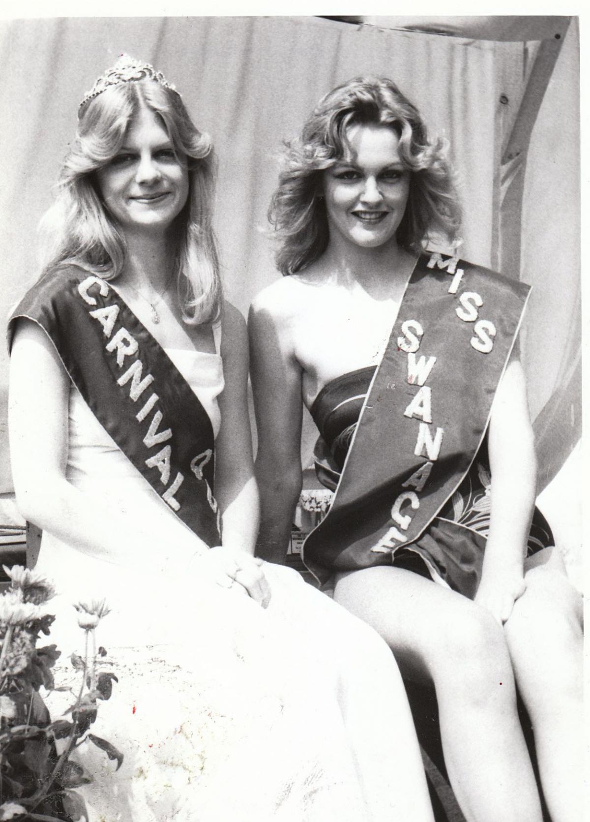 Carnival queen and Miss Swanage in 1982