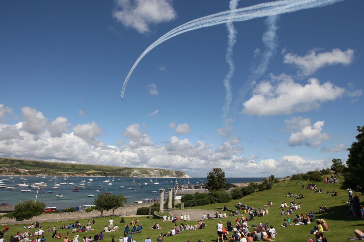 The Red Arrows performing in 2012