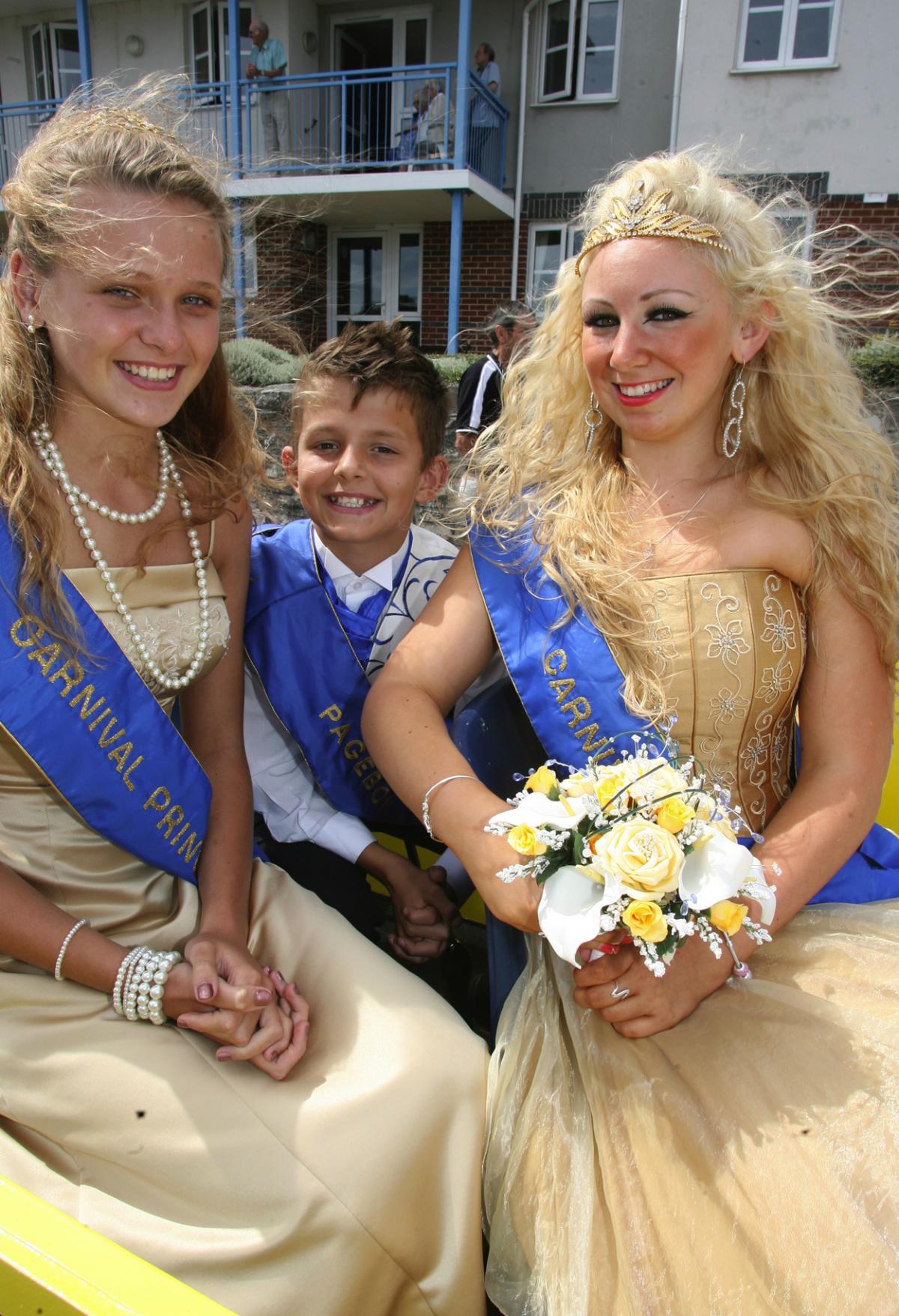 Swanage Carnival Queen and Princesses in 2010