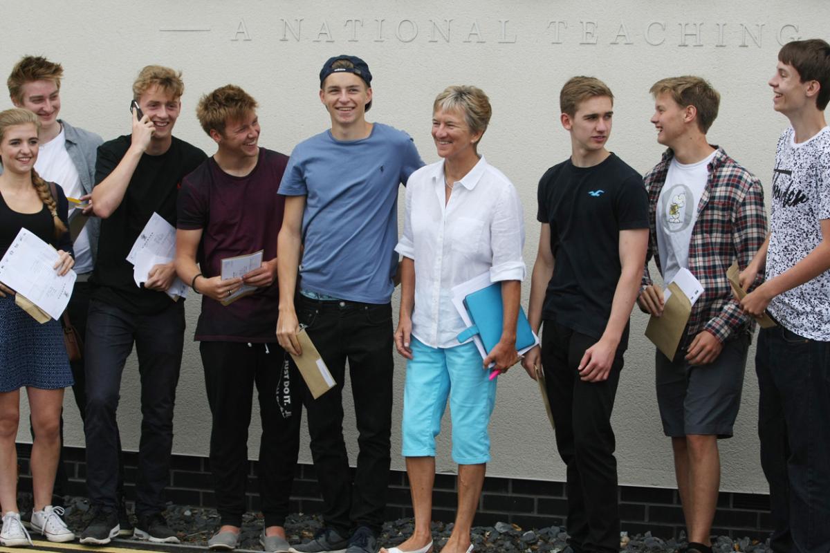 A Level results day 2015 at Ringwood School. Pictures by Mick Cunningham 