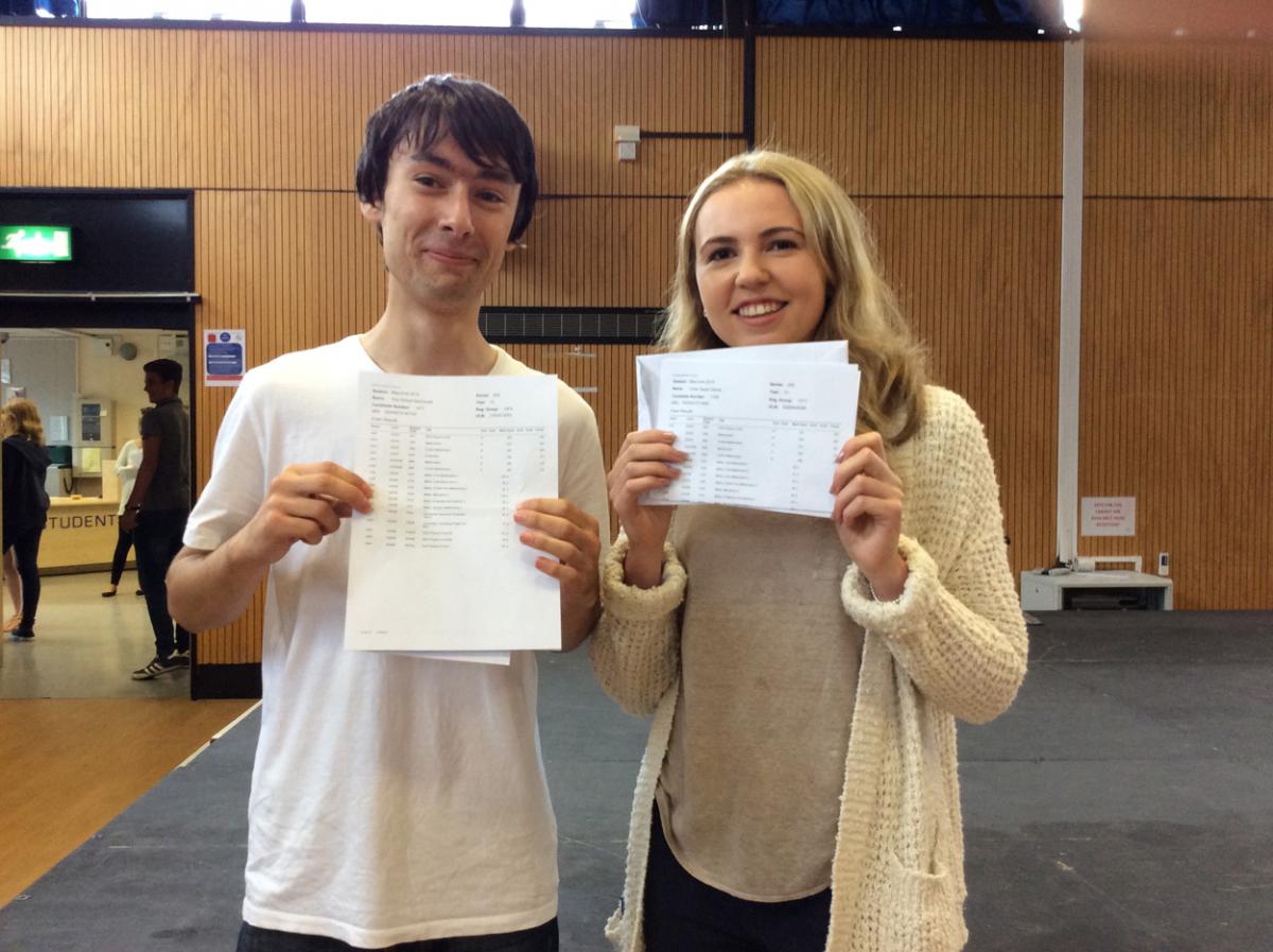 A Level results day 2015 at Corfe Hills School
