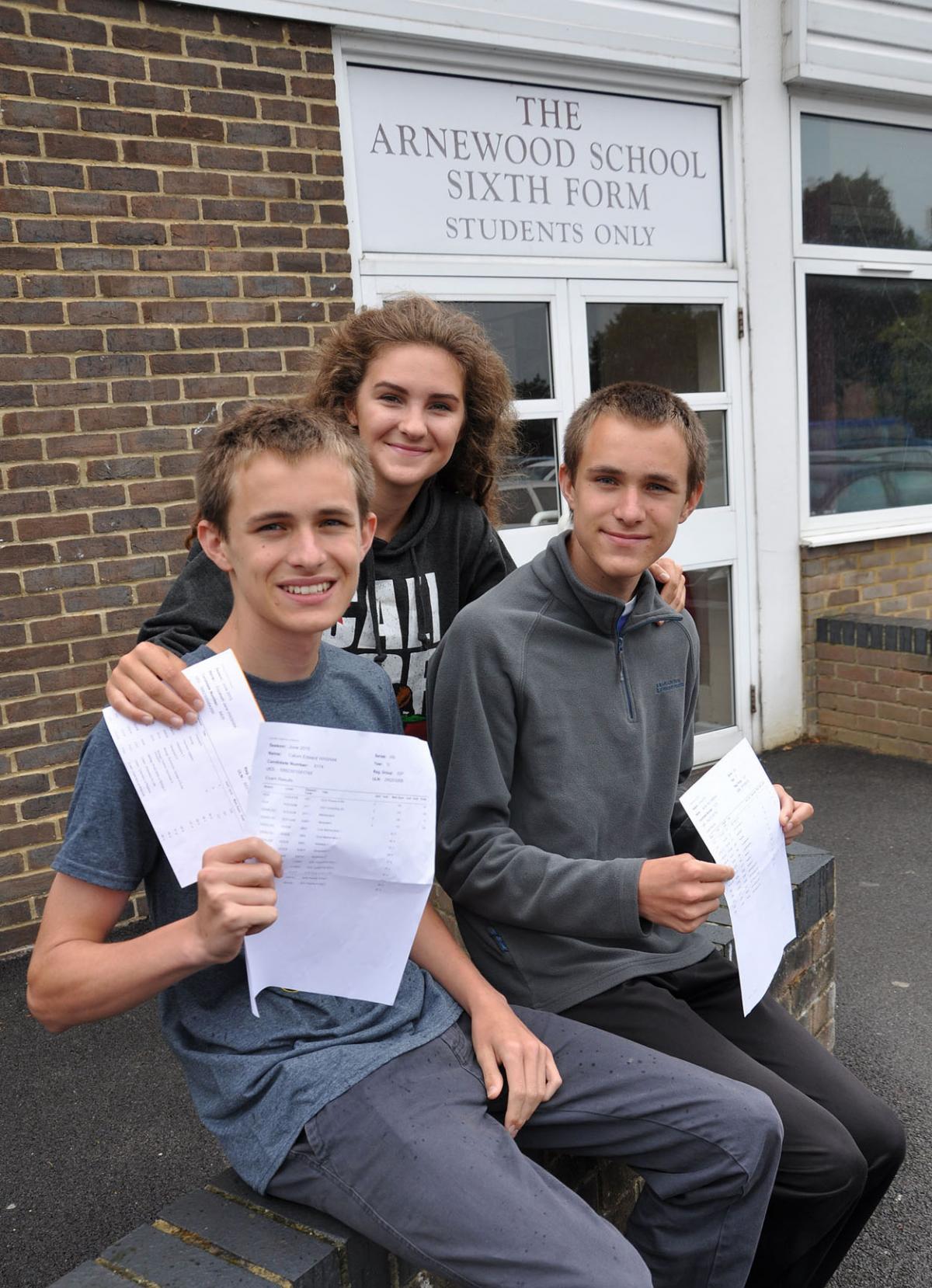 A Level results day at The Arnewood School 