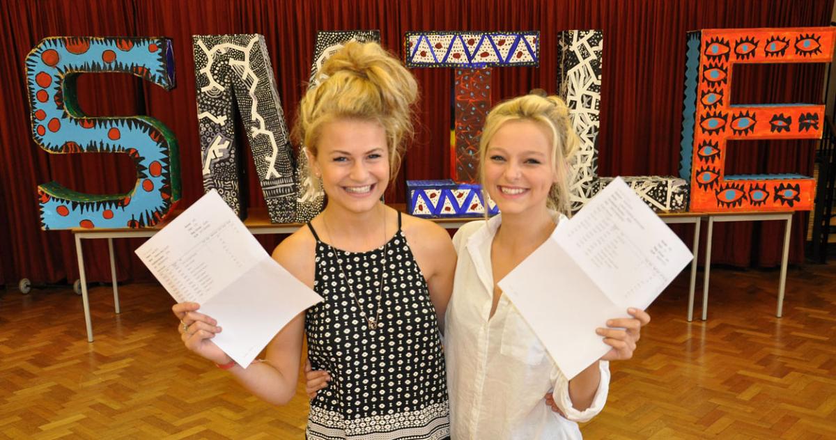 A Level results day at The Arnewood School 