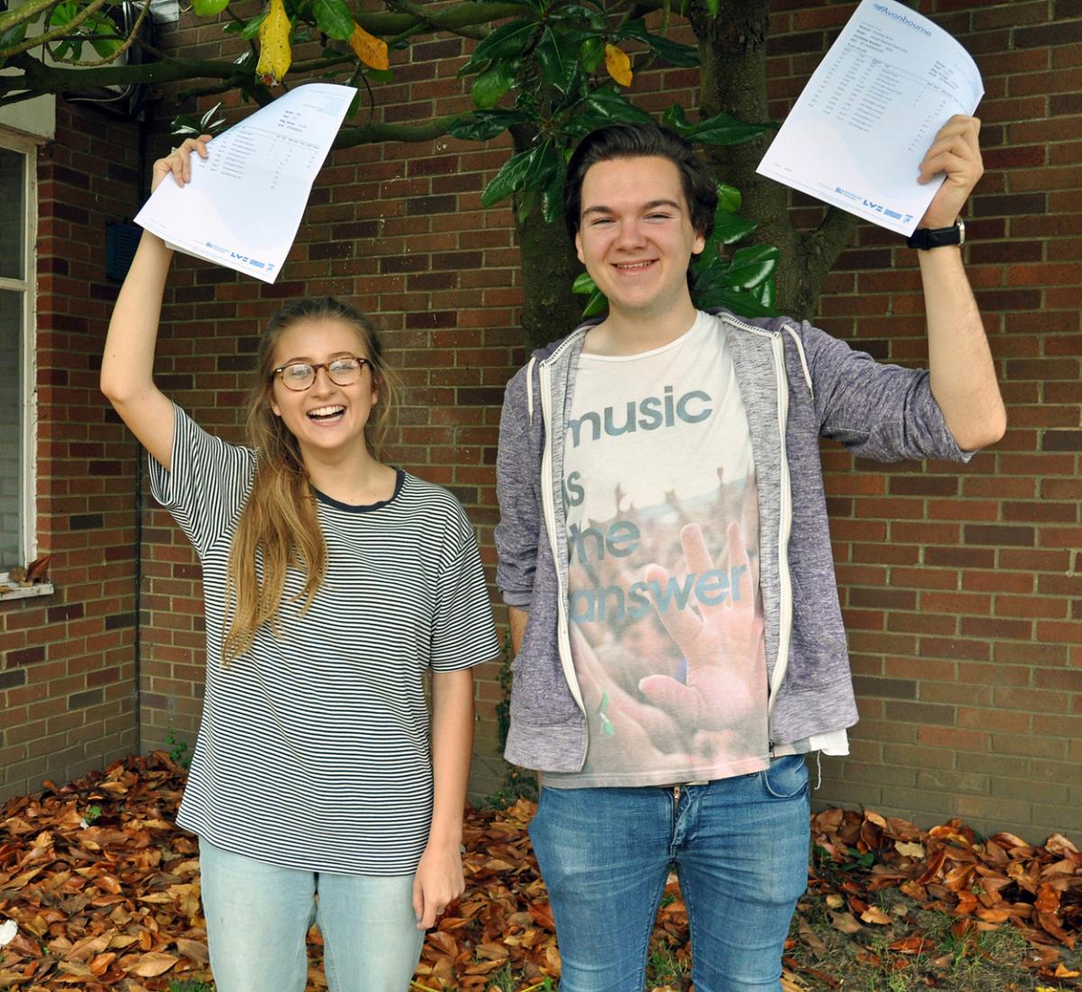 A Level results day at Avonbourne School 