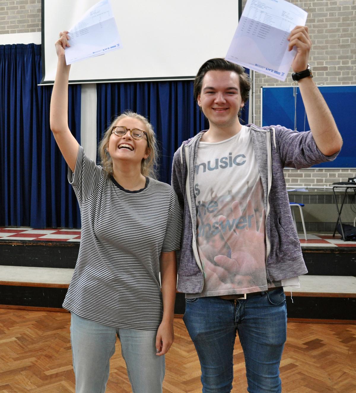A Level results day at Avonbourne School 