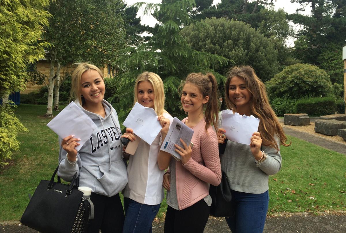 A Level results day 2015 at St Peter's School. These pictures are available to buy. 