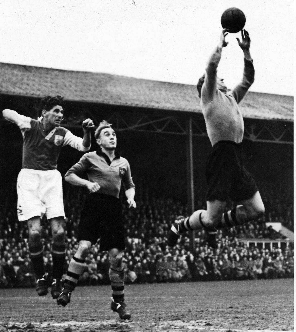 Bournemouth and Boscombe Athletic  v Wolves in cup tie Jan 10th 1948.  A selection of the images that are featured in the Daily Echo, AFC Bournemouth Photographic Book.