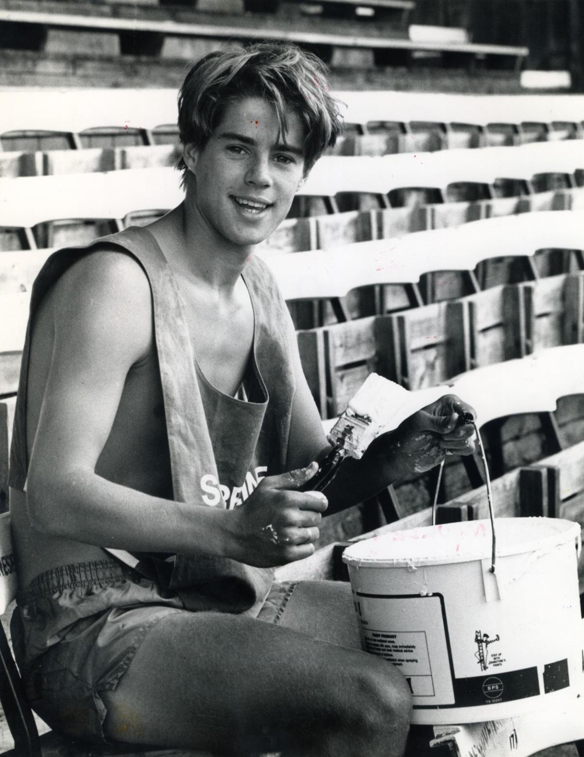 Jamie Redknapp does a spot of painting at Dean Court. A selection of the images that are featured in the Daily Echo, AFC Bournemouth Photographic Book. 