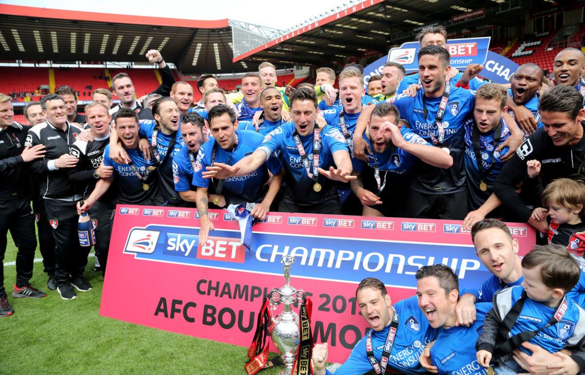 AFC Bournemouth win the Championship league. A selection of the images that are featured in the Daily Echo, AFC Bournemouth Photographic Book.
