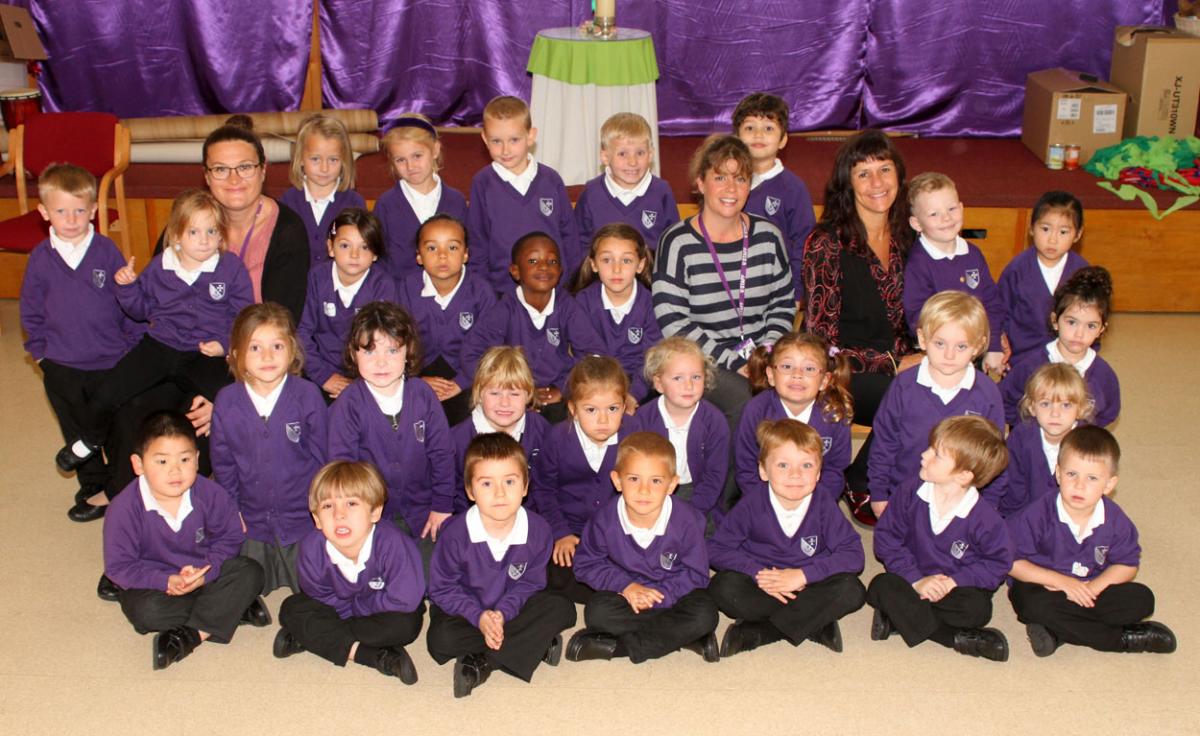 Starfish Class at St Clement's and St John's Infant School with teacher Mrs Debbie Burns, right, and TAs Mrs Armelle Phillips, left, and Mrs Vicky Butler-Sereno.