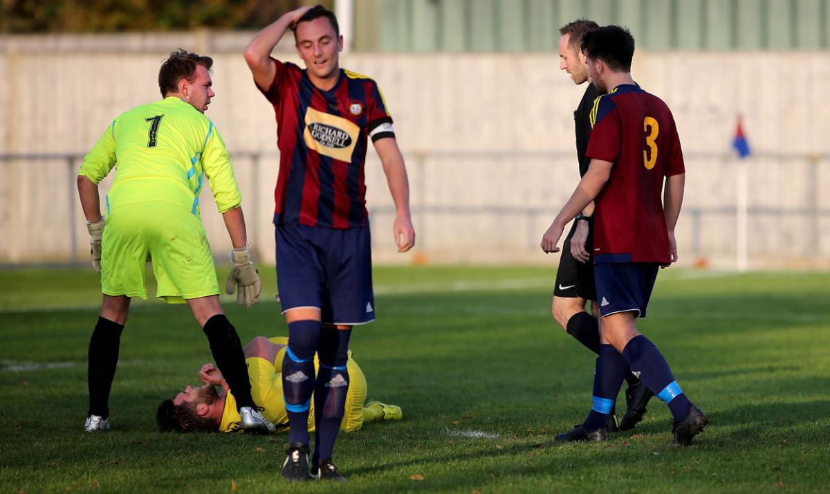 All the pictures from New Milton v Buckland Athletic on 31st October 2015 by Corin Messer