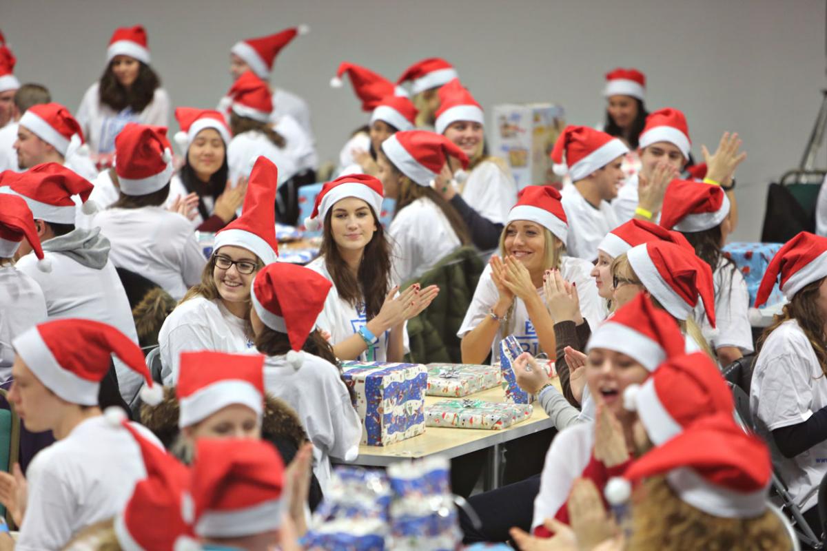 Bournemouth University, Experience Days and toy company Mattel aim to break the Guinness World Record for the most people wrapping presents simultaneously. 