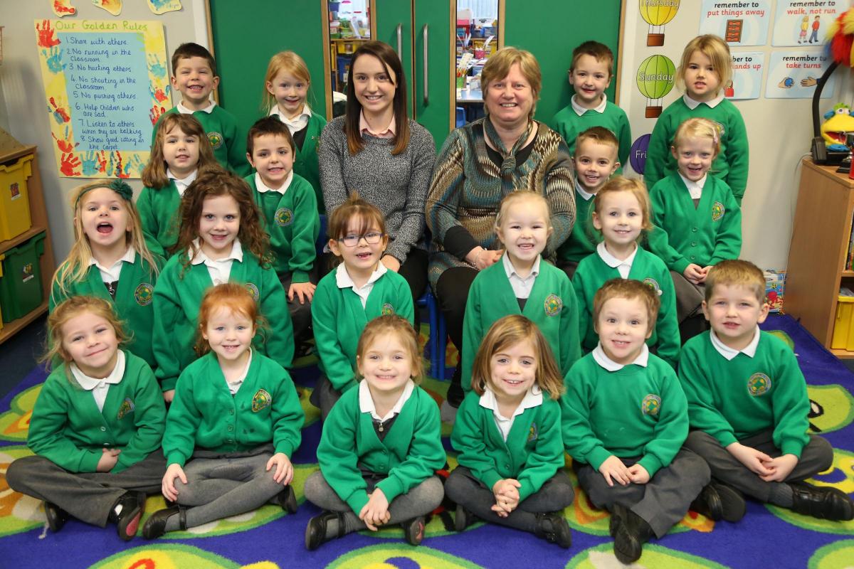Wareham St Mary Primary School with teacher Miss Fowler and TA Miss Monks