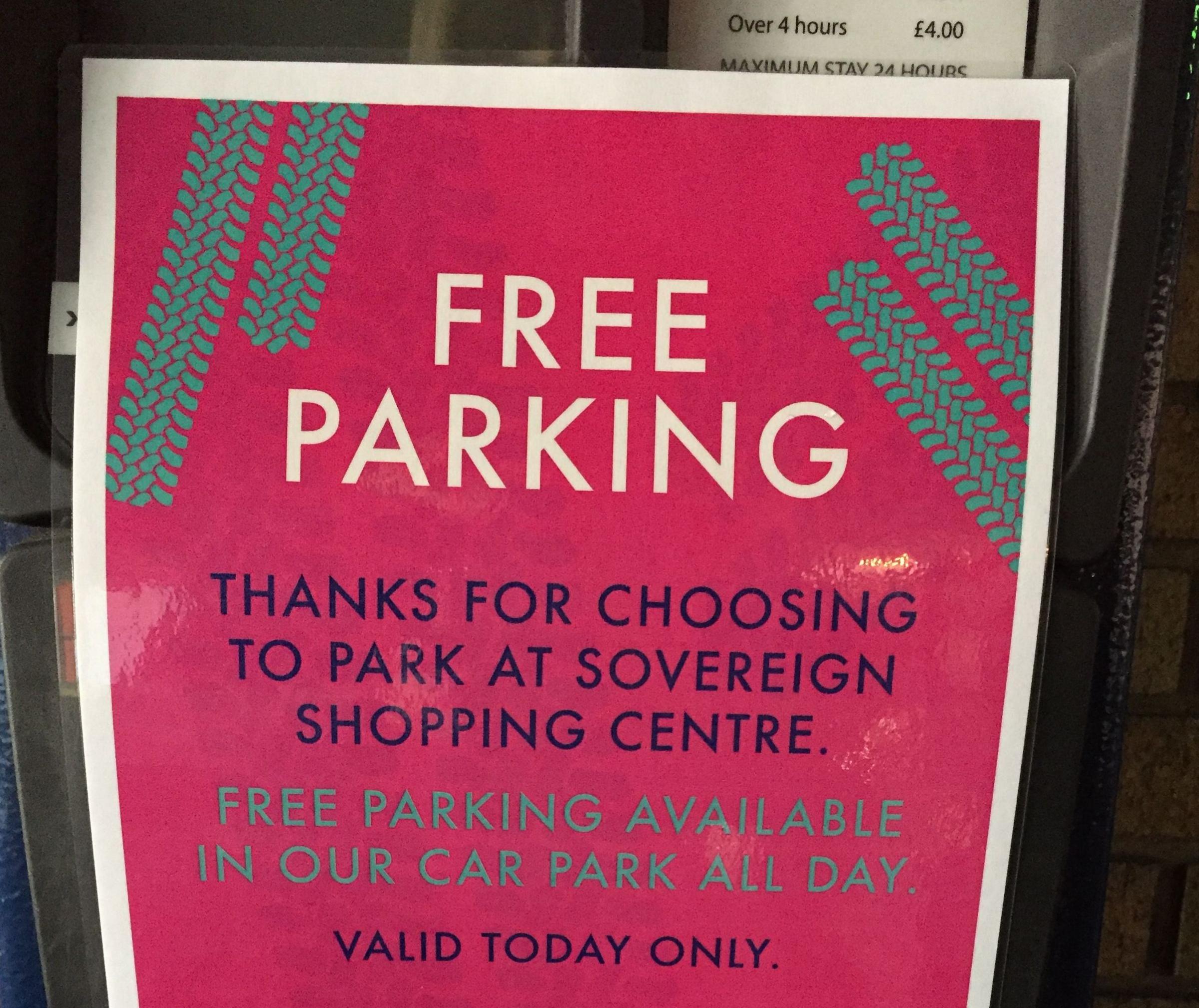Free parking for all (but only because the machines have been broken into)