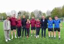 Football stars opened the 3G pitch at Burgate.
