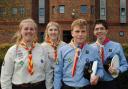 Four Scouts from Dorset were representing the county at the ceremony.