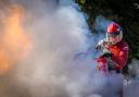 File image of a fire extinguisher being sprayed