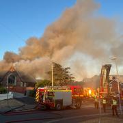 The fire at Mudeford All Saints Church Image: