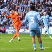 Kieffer Moore opened the scores away at Coventry