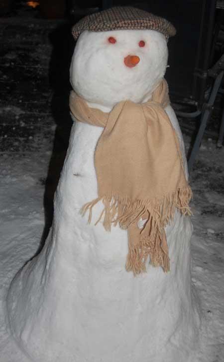 Mr Snowman. Sent in by Stephanie Ross. Taken Jan 6, 2010. 