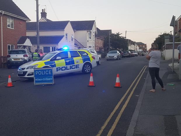 Bournemouth Echo: A police cordon in relation to the incident in Churchill Road, Parkstone. Picture: Darren Slade