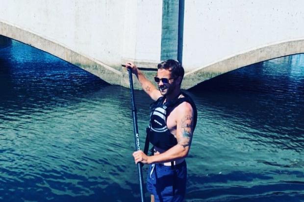 David Haze will stand up paddle board to the Isle of Wight