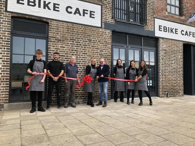 Bournemouth Echo: At the opening of Ebike Cafe