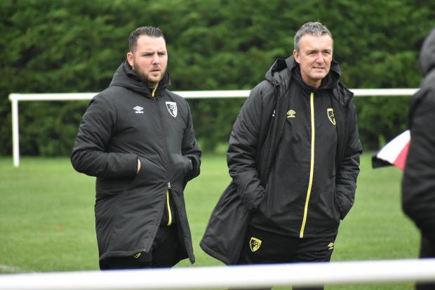 Cherries women's manager Steve Cuss, right (Picture: AFC Bournemouth)