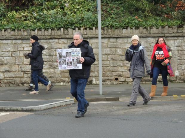 Bournemouth Echo: Protesters in Bournemouth on January 9 2021