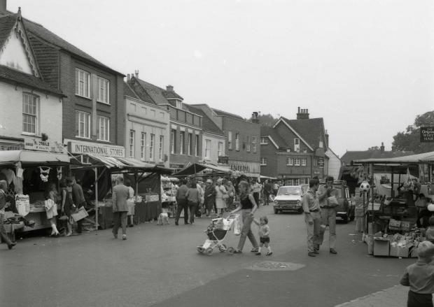 Bournemouth Echo: Market Square, Ringwood, circa 1970