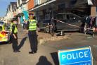 A vehicle crashed into the front of a shop in Highcliffe on Monday April 26 2021
