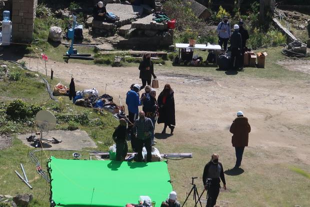 Bournemouth Echo: Day one of filming for Star Wars at Winspit Quarry in coastal Dorset. Pictures: Dorset Echo/Michael Taylor