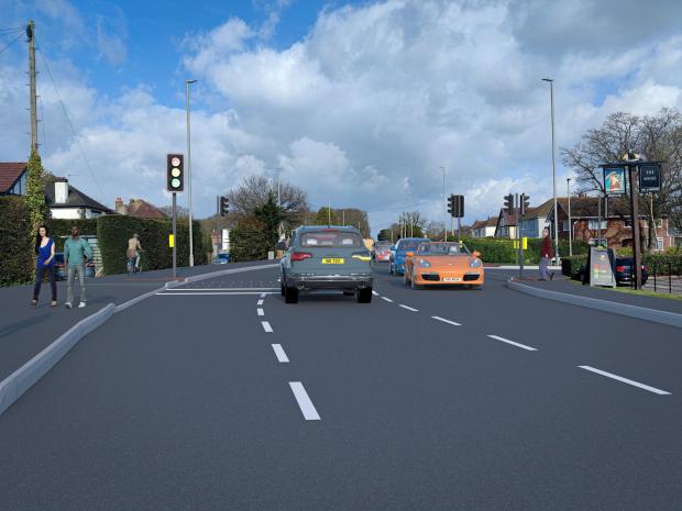 Bournemouth Echo: CGI from Ringwood Road north towards Casterbridge Road.  Photo: BCP Council