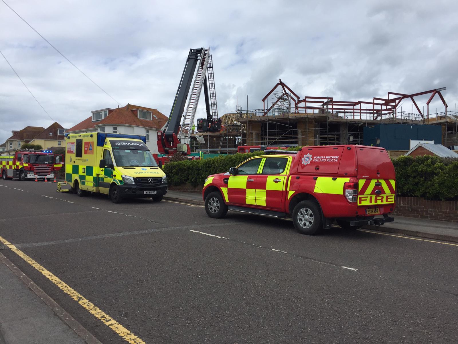 A man was rescued from a building site in Southbourne following an incident on Saturday May 22 2021