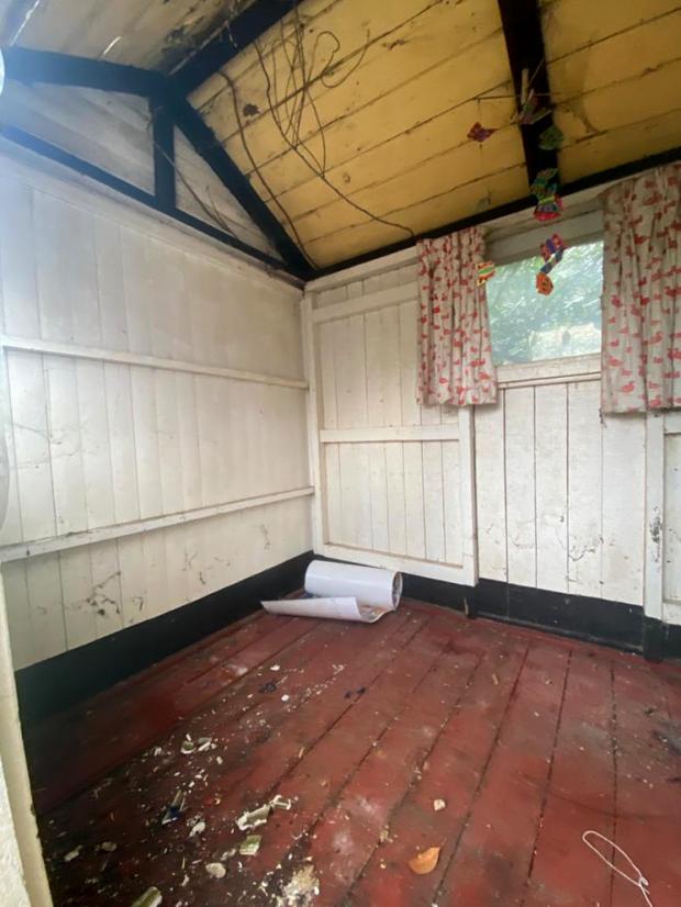 Bournemouth Echo: The hut is in desperate need of restoration. Picture: BNPS
