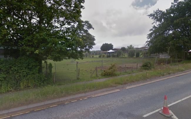 The land off Magna Road in Bearwood on which a traveller transit camp has been proposed. Photo: Google Street View