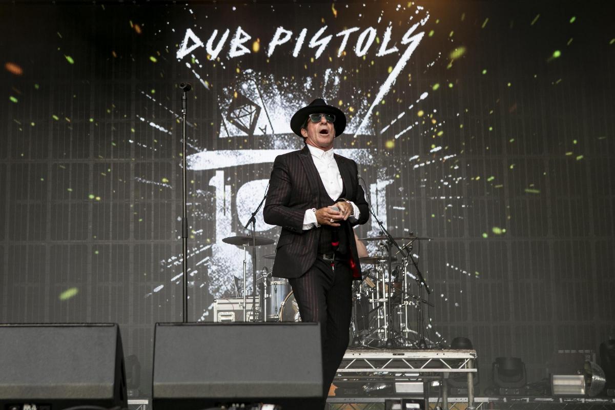 Pictures from Camp Bestival 2021 at Lulworth Castle. Photos of The Dub Pistols by rockstarimages.co.uk. 