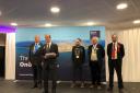 Graham Farrant, Acting Returning Officer and BCP Council Chief Executive announces Sir Chris Chope as winner of Christchurch at the BIC on December 13, 2019, during the 2019 general election. Picture by BCP Council.