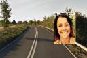 Jade Collins, inset, was killed in a head-on crash with a lorry on the A36