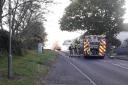 The car burst into flames in Gore Road, New Milton. Picture: Facebook/New Milton Cops.