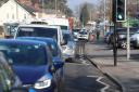 Traffic delays at Blandford Road in Hamworthy