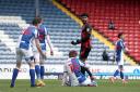 AFC Bournemouth's Philip Billing (centre right) celebrates scoring their side's first goal of the game during the Sky Bet Championship match at Ewood Park, Blackburn. Picture date: Monday April 5, 2021. PA Photo. See PA story: SOCCER Blackburn.