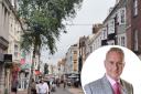 Weymouth town centre. Picture: Dorset Echo. Inset Ian Girling - Dorset Chamber chief executive. picture: Dorset Chamber
