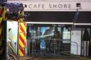 Cafe Shore after a fire in 2014