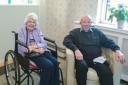Janine Price and her friend George Smith at the Retired Nurses National Home in Bournemouth