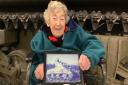 Dorset House care home resident Dorothy at the Tank Museum in Dorset.